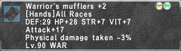 Warrior's Mufflers +2 description.png