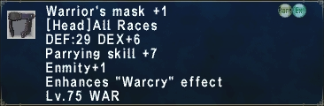 Warrior's Mask +1 description.png