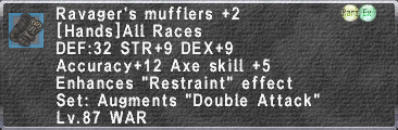 Ravager's Mufflers +2 description.png